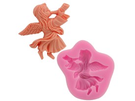 Molde silicona angel con trompeta